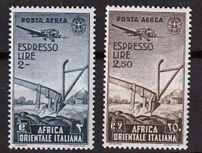 Talianska Východná Afrika 1938 ** letecké komplet mi. 32-33