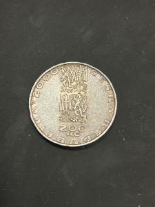 Stříbrná mince 200 Kč Počátek nového tisíciletí 2001