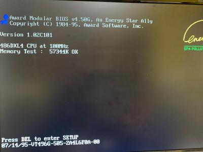 486DXL4 100Mhz ALS100 ISA SIS PCI HDD CAVIAR 11600 OD 1 Kč ROK 1995 RA