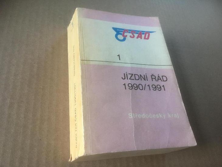 Jízdní řád ČSAD 1991  Středočeský kraj - Ostatní sběratelské předměty