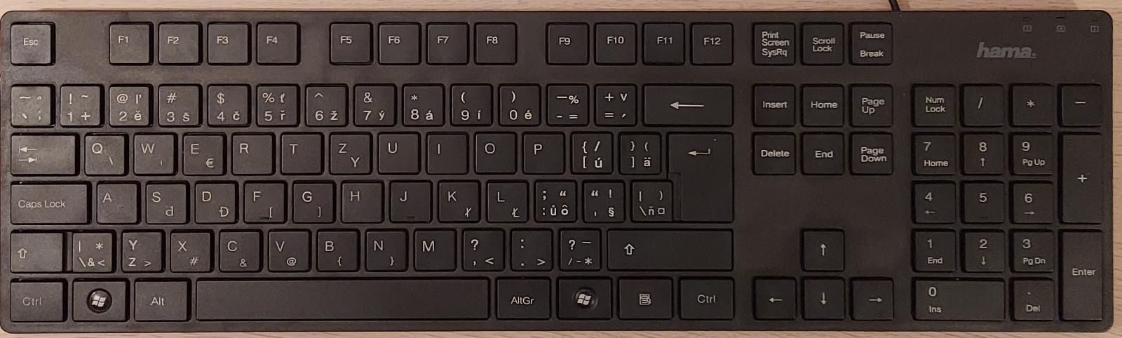 klávesnica HAMA - Vstupné zariadenie k PC
