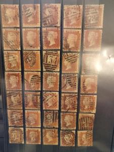Lot perforovaných Penny Red  (L207)