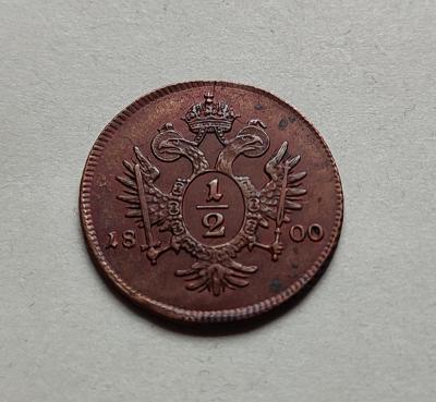 1/2 krejcar 1800 A, mincovna Vídeň, František II. ( 1792-1835 ), STAV!