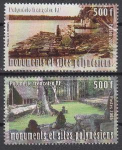 Francouzská Polynésie ** Mi.957-958 Pomníky (Mi€ 15)