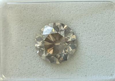 Diamant Brilliant 1.86ct. Light Yellowish Gray/VS2 AIG Certif.