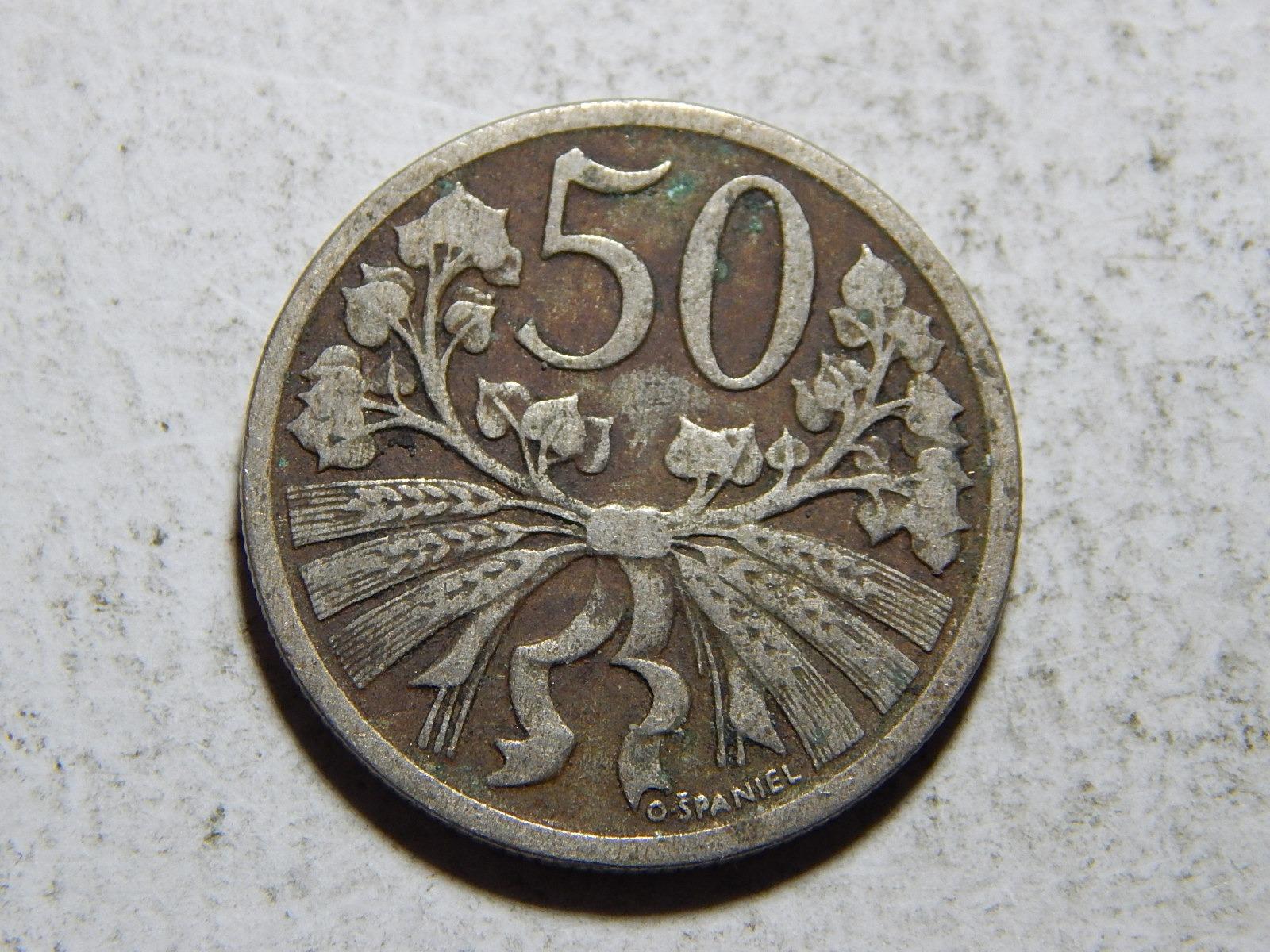 Československo 50 Halierov 1921 R XF č20968 - Numizmatika
