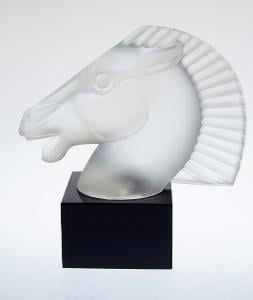 Art - Deco figurální plastika "Hlava koně" dle modelu od Rene LALIQUE