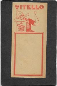 Reklamní účtenka, Vitello, Vídeň ca 1920
