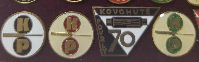 P172 Odznak strojírenství - Kovohutě Povrly  -  4ks
