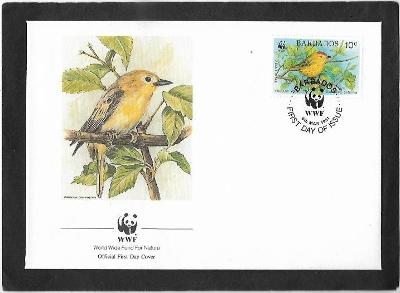Fauna, ptáci /1/, FDC Mi. 770, WWF Barbados  1991