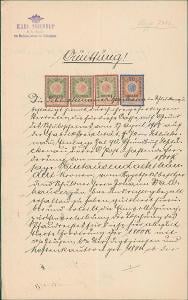 2A1992 Účtenka Sparkasse Šluknov - notář K. Trieselt r. 1916