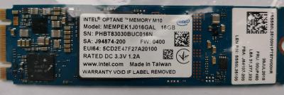 Vychytávka Intelu na zrychlení pevného disku OPTANE M.2 16GB SSD cache
