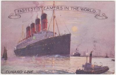 Amerika, Anglie, Cunard Line (zaoceánská loď) 1928