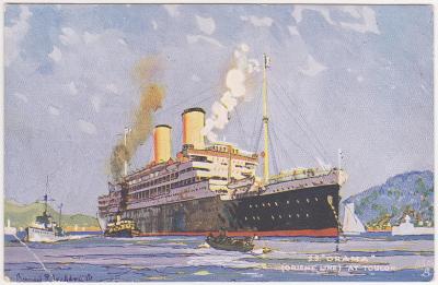 Anglie, Orient Steam Navigation Com. (zaoceánská loď RMS Orama) 1914