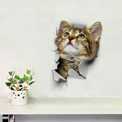 Samolepka na zeď - Živé kočky 3D