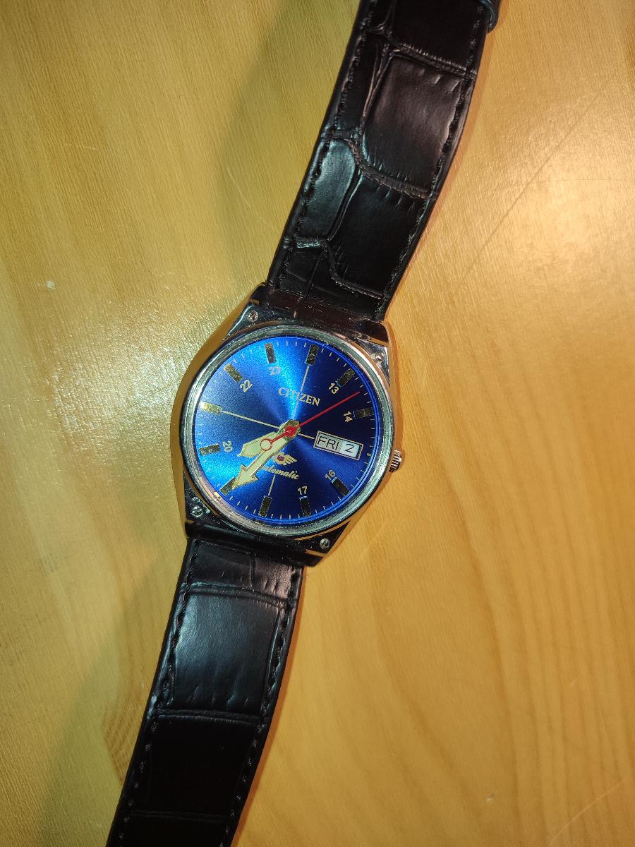 Pánské hodinky - VINTAGE CITIZEN AUTOMATIC 8200 Modré - Šperky a hodinky