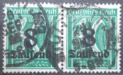 Německo 1923 Nominální hodnota přetisk pár Mi# 278 0071