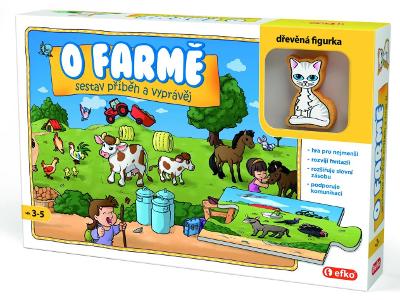Dětská hra : O Farmě- sestav příběh a vyprávěj.