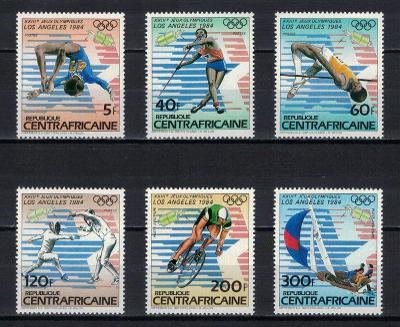 Středoafrická rep. 1983 "Summer Olympic Games 1984 LA" 961A-966A