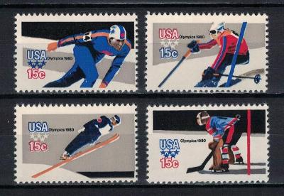 USA 1980 "Winter Olympic Games 1980 - Lake Placid" Michel 1411-1414