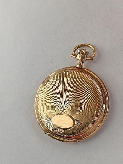 Luxusní 14K celozlaté tříplášťové krásné kapesní dámské hodinky - Starožitnosti