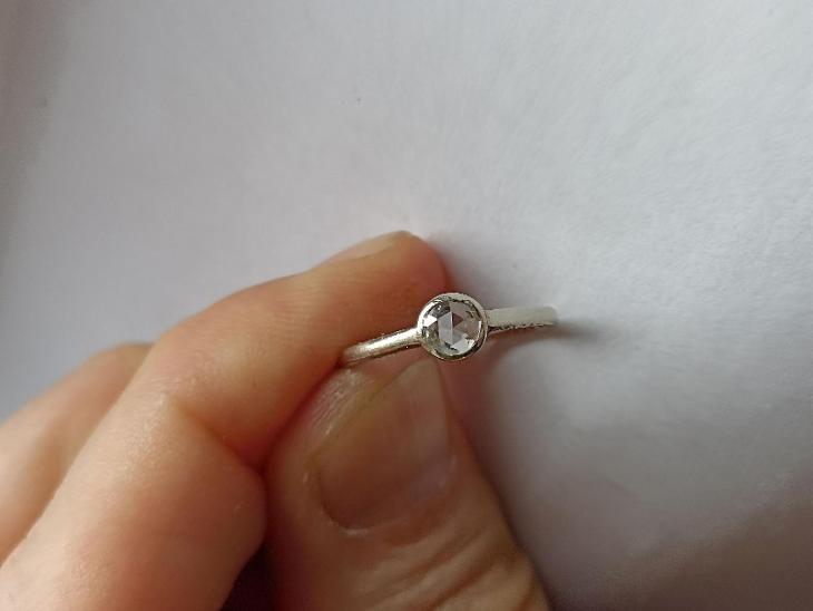 Starožitný 14K zlatý art-deco prsten s diamantem - Starožitné šperky