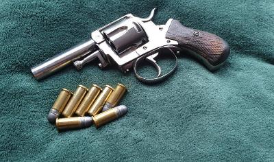 Historický revolver British Bull Dog cal.38CF DA Hezký původní stav   