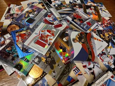 Hokejové karty SUPER LOT Mix (Jersey,Inserty,Jména,řadovky) 