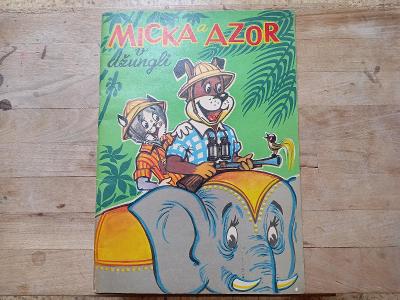 Micka a Azor v džungli (omalovánka)