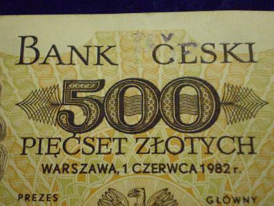 Dobový falsifikát z 90. let - NARODOWY BANK ČESKI - 500 !!!