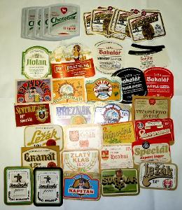 Pivní etikety - různé pivovary - cca 250 ks.