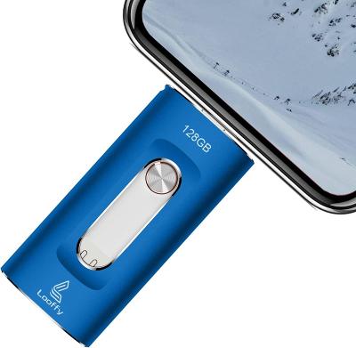 Looffy Photo USB flash disk 128GB kompatibilní s iPhone,USB 3.0,modrá