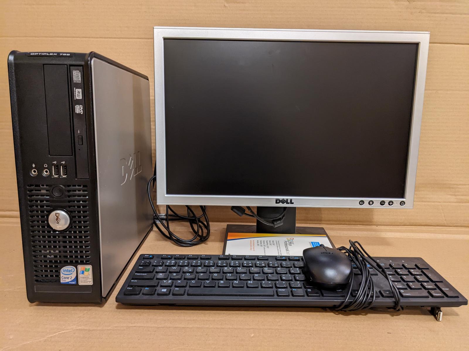 PC DELL OptiPlex 755 SFF (Core2 Duo, 8GB) + monitor, W10 a Office 2007 - Počítače a hry