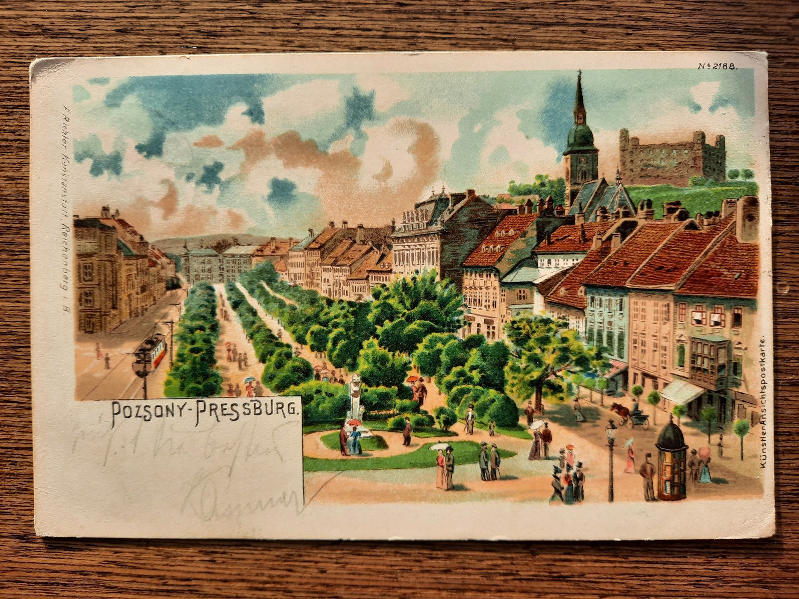stará pohľadnica Bratislava , Pressburg , Pozsony 1900 - Pohľadnice miestopis