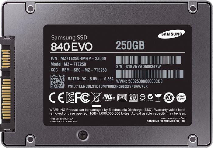 Samsung 840EVO SSD 250GB, 2,5" SATA, nepoužitý - Počítače a hry