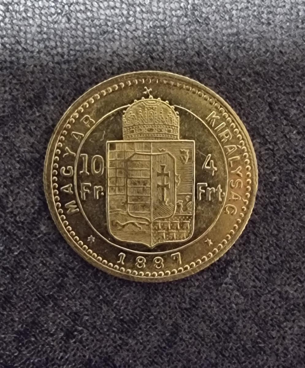 FJI 4 Zlatník 1887 KB - Numizmatika