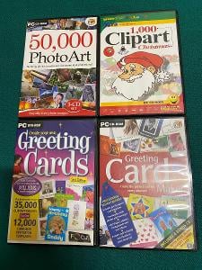 50,000 Cliparts Labels Cards Set Christmas CD DVD