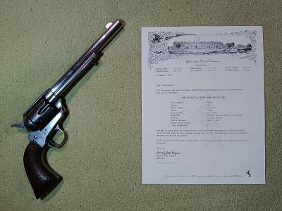 Colt SAA, cal. 45LC, hlaveň 7 a 1/2″ s certifikátem, stav nové zbraně