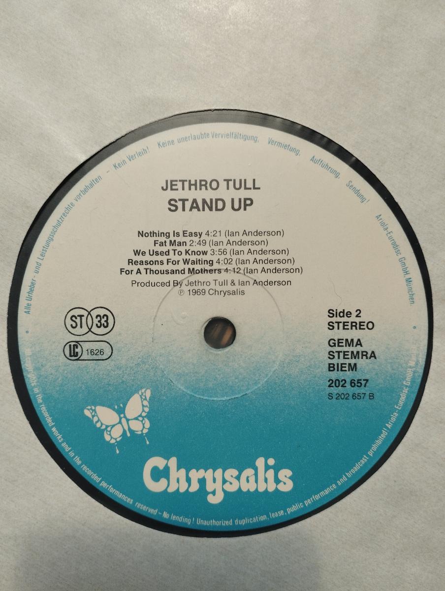 Lp Jethro Tull Stand Up Press 1983 Aukro