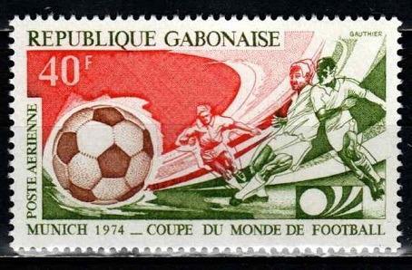** GABUN: MS ve fotbale MNICHOV 1974, kat. 0,70 Mi€