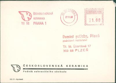 10B5384 Čs. Keramika- frankotyp Praha/ Plzeň, Domácí potřeby