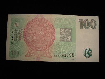VZÁCNĚJŠI BANKOVKA 100 Kč r.1997 SERIE E67 UNC