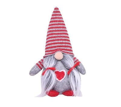 Vánoční skřítek elf gnome dekorace 0019 šedý