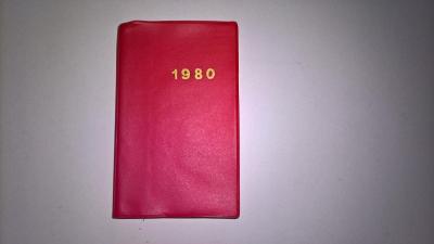 XXIII./22 Mini kapesní kalendář poznámkový 1980