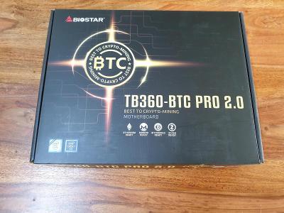 Základní deska na 12x GPU-Biostar TB360-BTC + Intel Core i3-9100 + 4GB