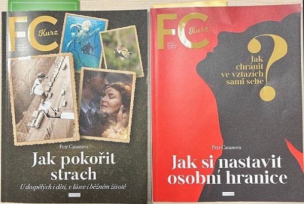 2x Časopisy FC Kurz – Jak si nastavit osobní hranice, Jak pokořit stra - Knihy a časopisy