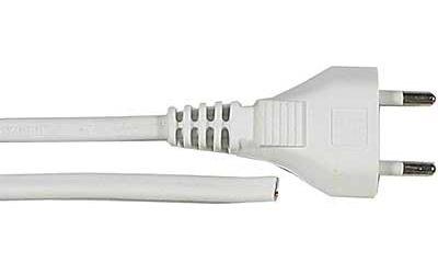 Flexo šnúra s voľným koncom 2x0,5mm 2m biela 250V/2,5A - Elektro