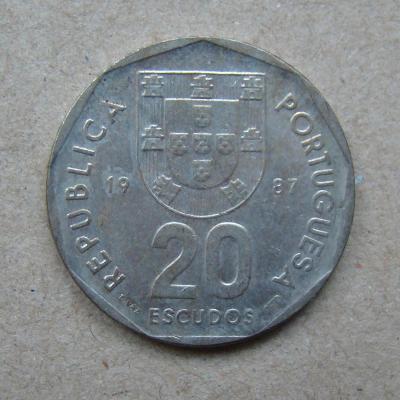 Portugalsko, 20 Escudos 1987