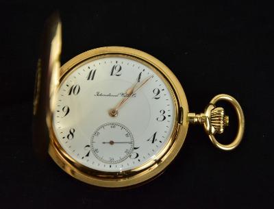 Pánské zlaté kapesní hodinky IWC Schaffhausen 