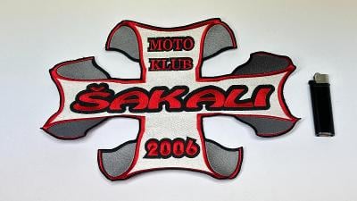 Motorkářská nášivka Moto klub Šakali 2006